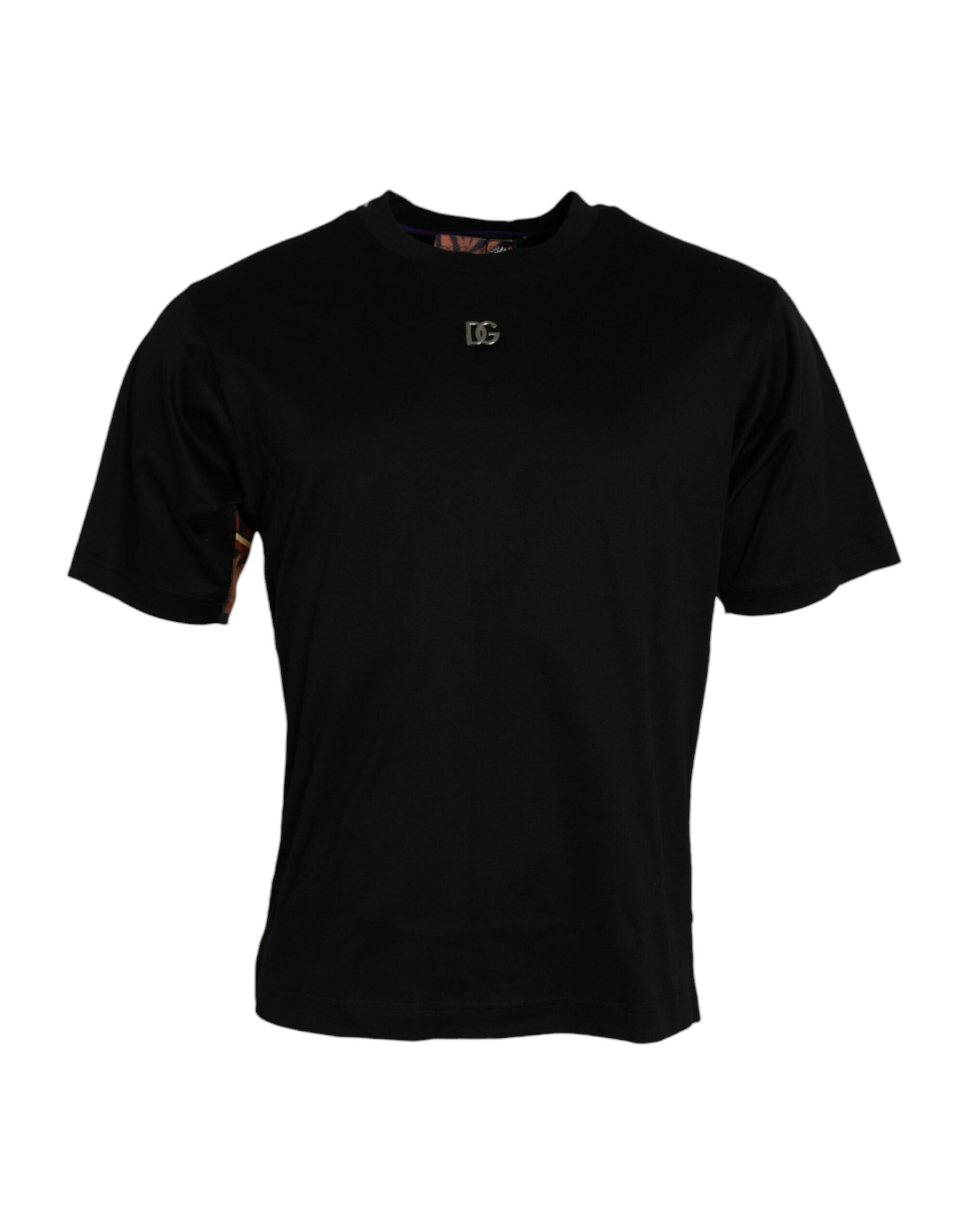 Dolce &amp; Gabbana – Kurzärmliges Baumwoll-T-Shirt mit mehrfarbigem Tiger-Print
