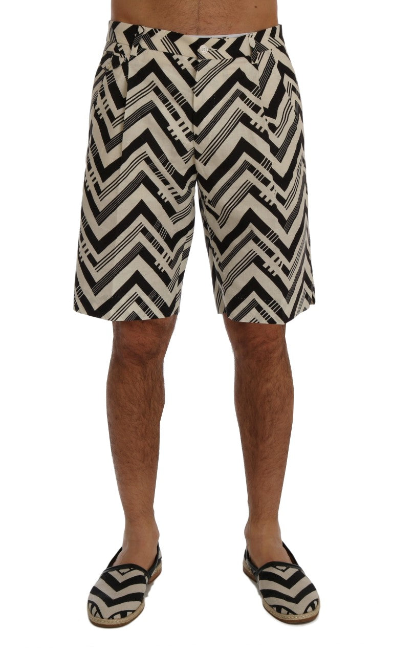 Dolce &amp; Gabbana – Gestreifte, lässige Knieshorts