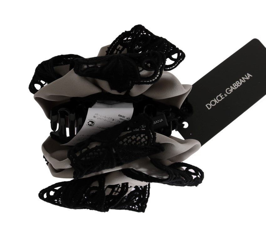 Dolce &amp; Gabbana – Elegante Haarklammer aus floraler Spitze