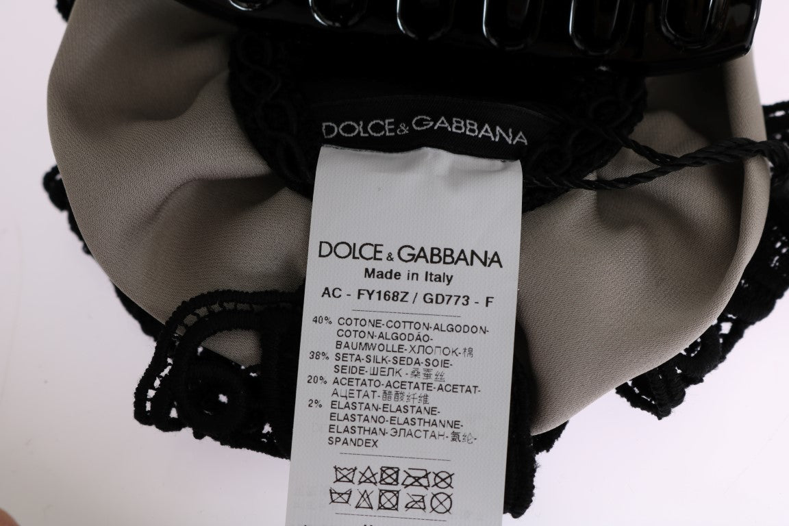 Dolce &amp; Gabbana – Elegante Haarklammer aus floraler Spitze