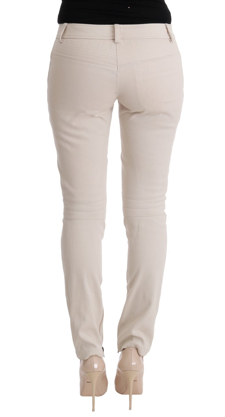 Ermanno Scervino Chic Weiß Slim Fit Denim Schatz