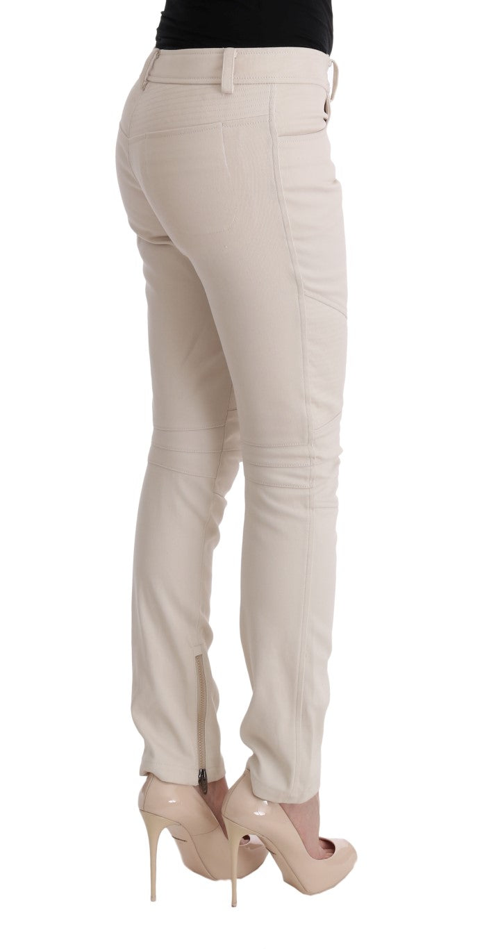 Ermanno Scervino Chic Weiß Slim Fit Denim Schatz
