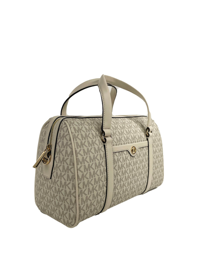 Michael Kors Travel Medium Duffle Satchel Umhängetasche Handtasche Creme