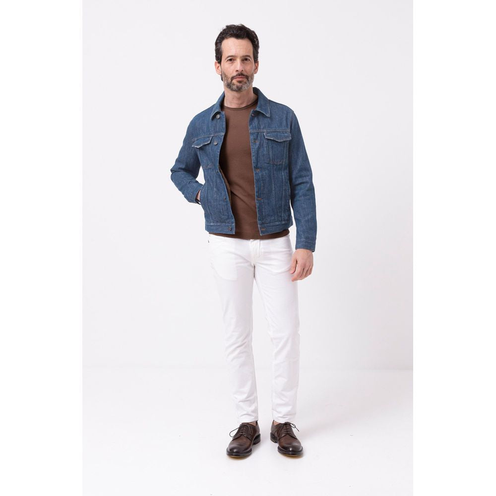 Don The Fuller Blue Cotton Men Jacket