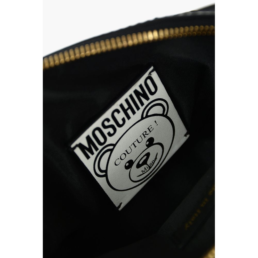 Moschino Couture – Schicke Clutch mit Teddybär-Print und Kalbslederriemen
