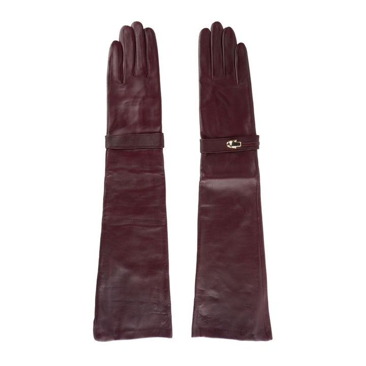 Cavalli Class Damenhandschuh aus rotem Lammleder