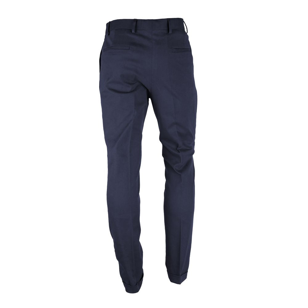 Made in Italy Blue Wool Men Trousers