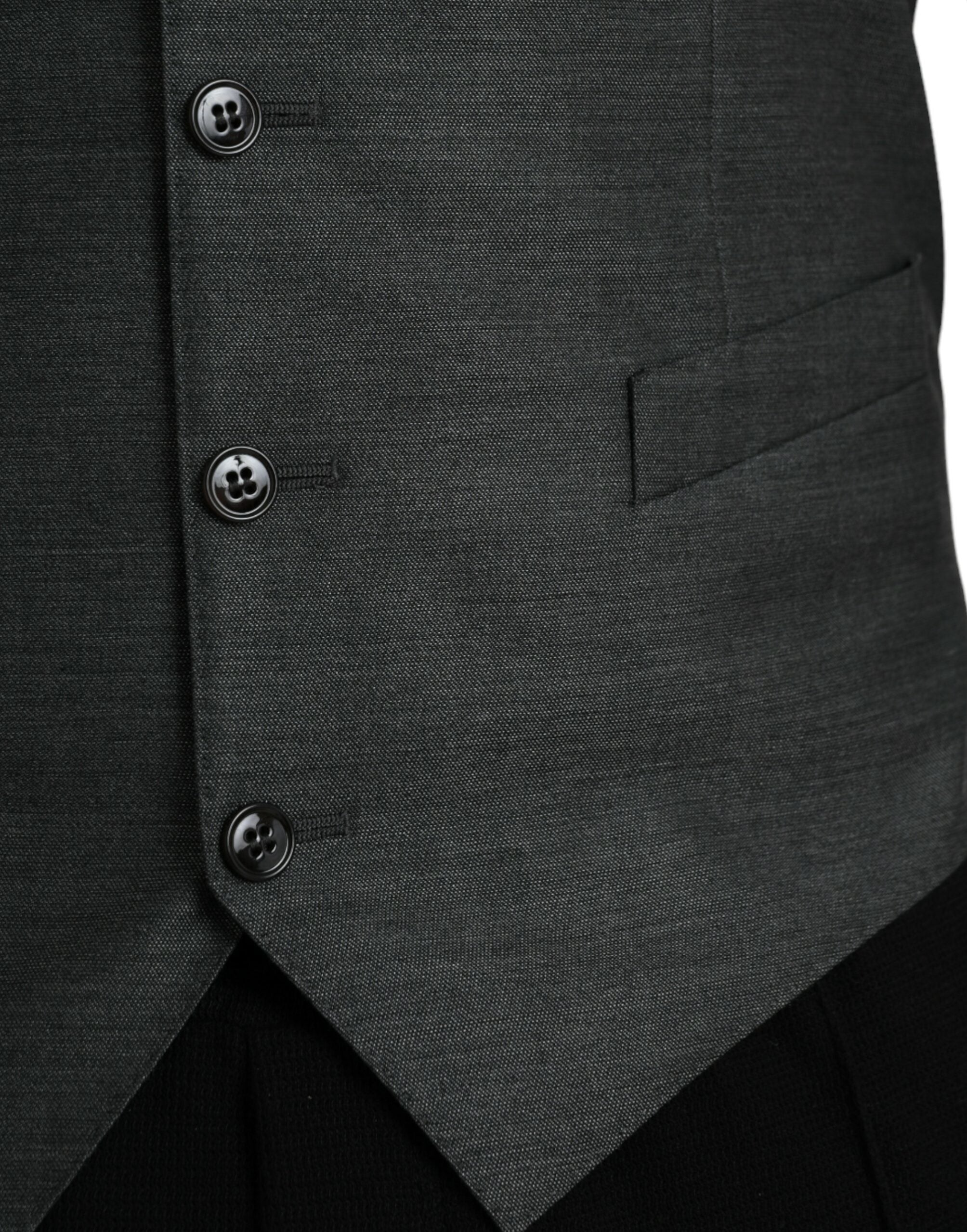 Dolce &amp; Gabbana Graue Weste aus Wolle für formelle Anlässe