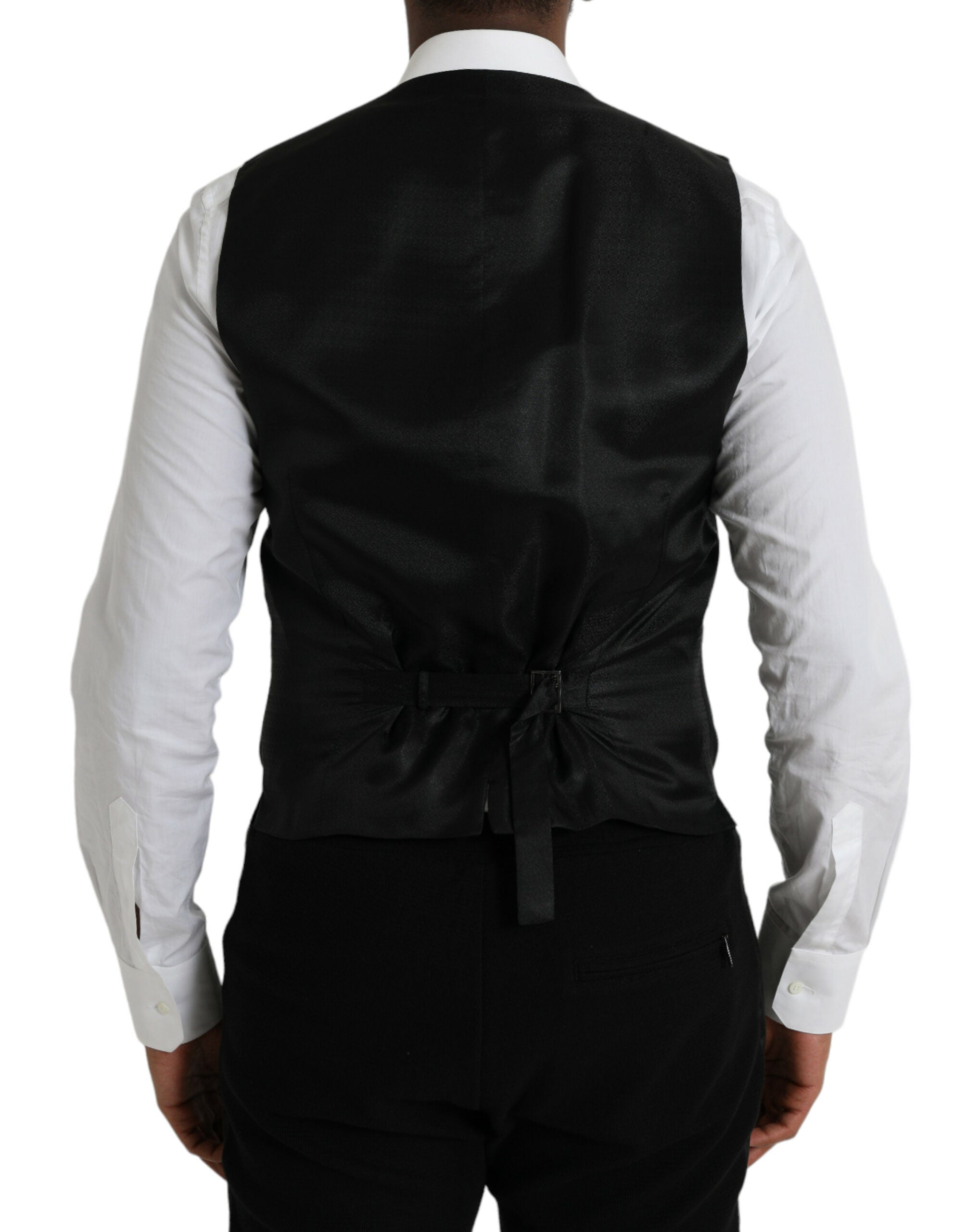 Dolce &amp; Gabbana Schwarze Wollweste, formelle Weste