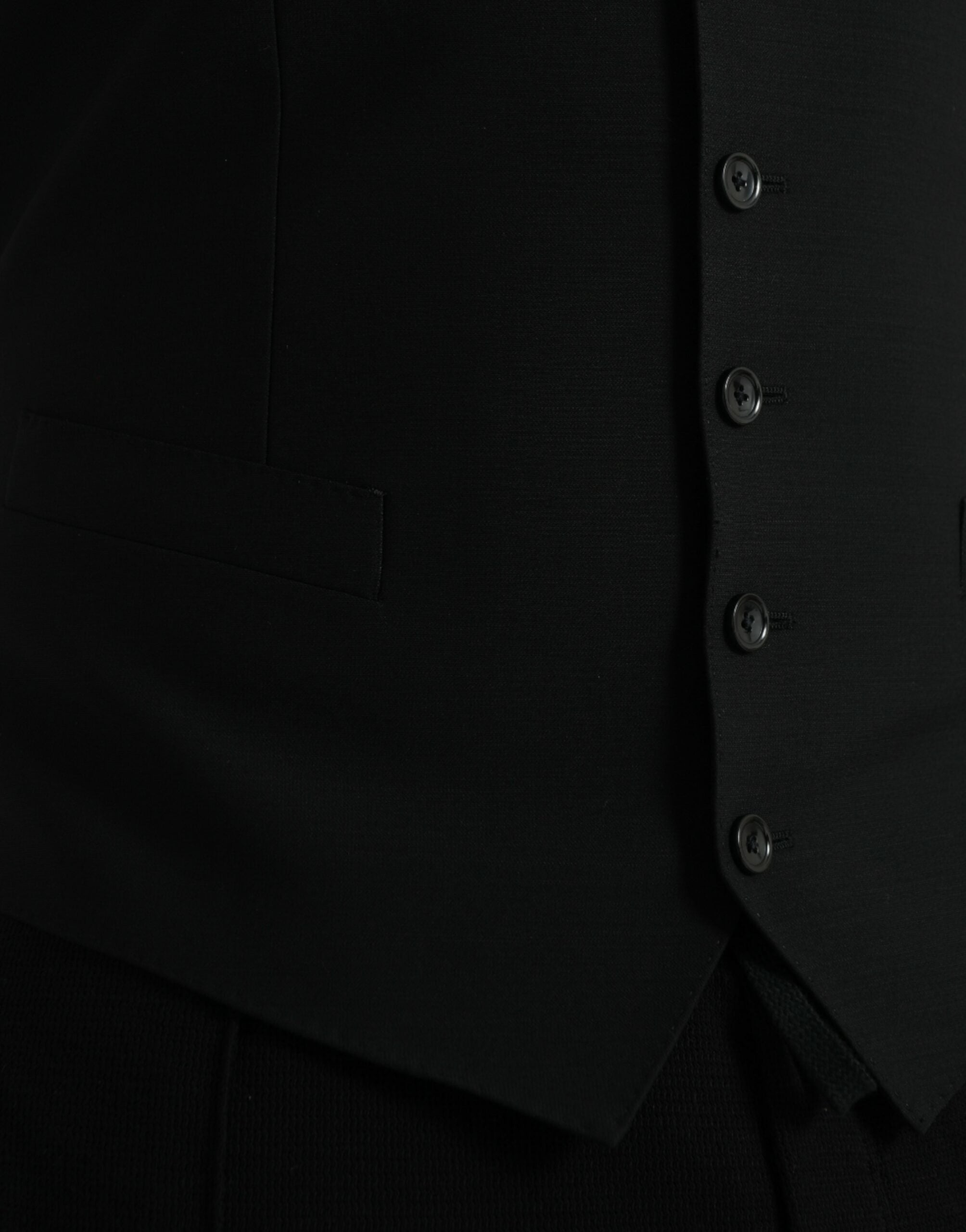 Dolce &amp; Gabbana Schwarze Wollweste, formelle Weste