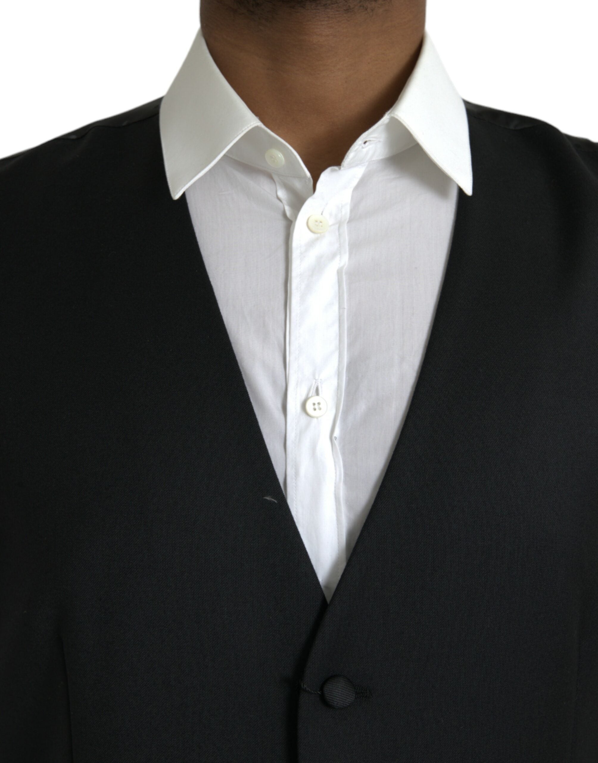 Dolce &amp; Gabbana Schwarze Seidenweste, formelle Weste