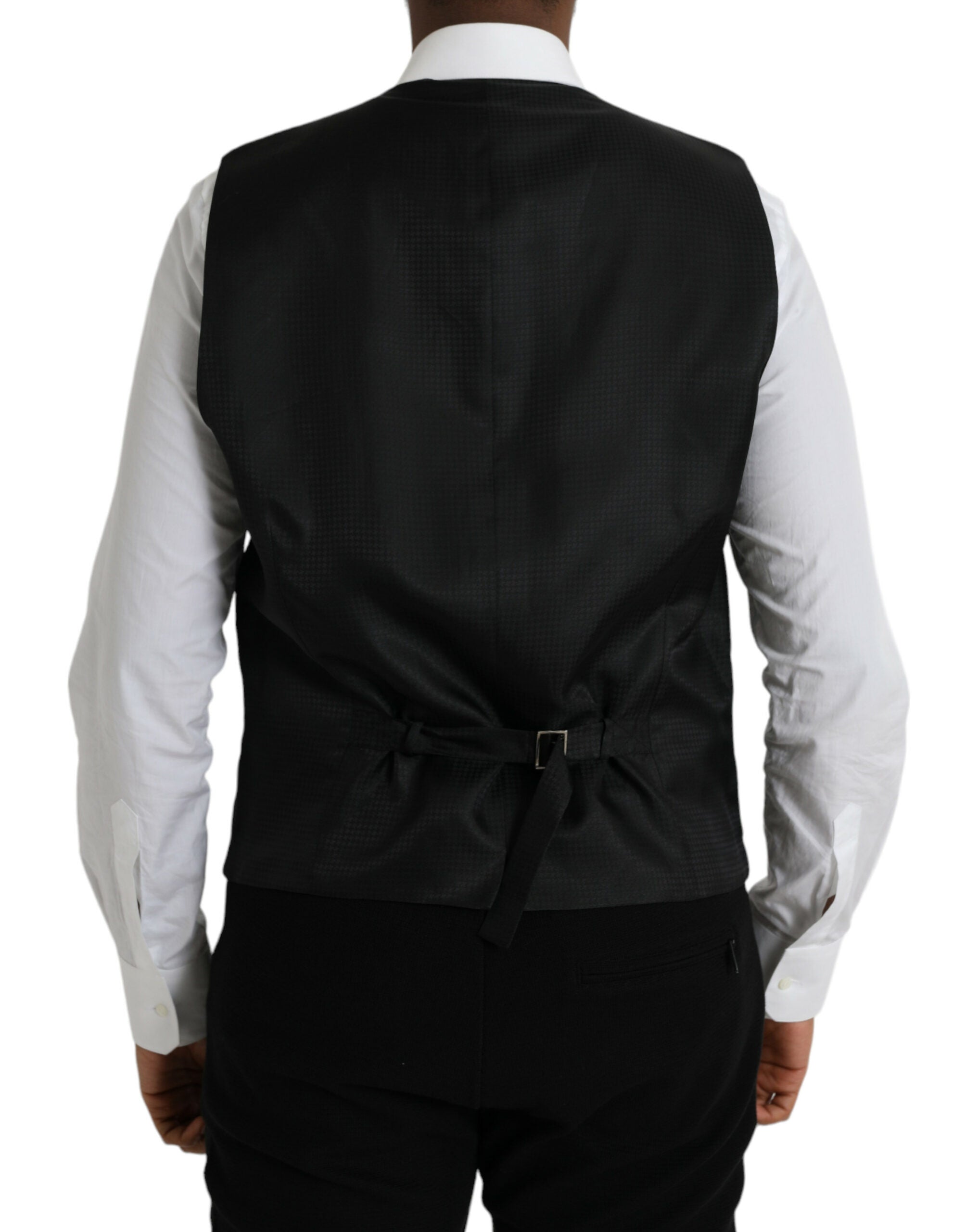 Dolce &amp; Gabbana Schwarze Wollweste, formelle Weste