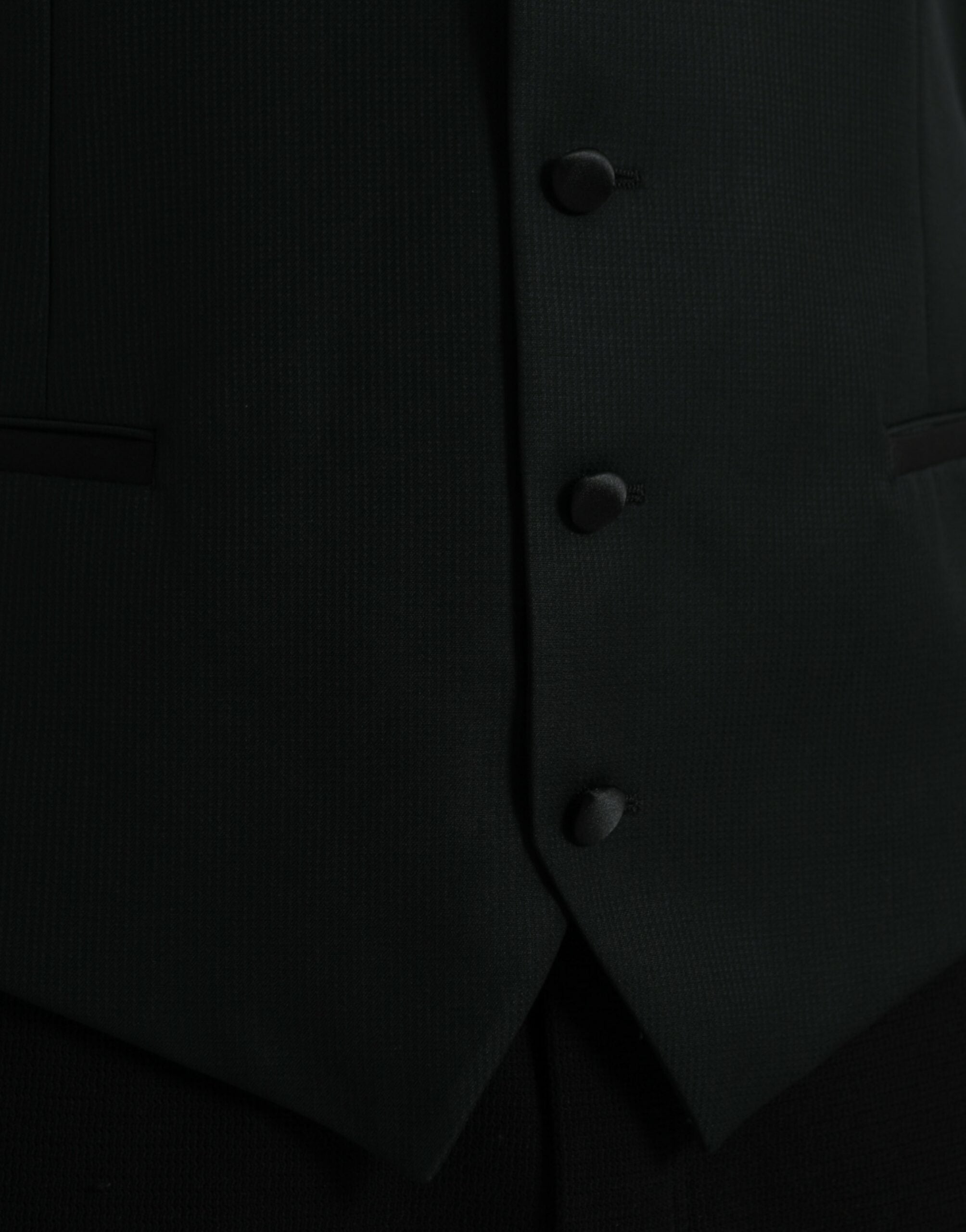 Dolce &amp; Gabbana Schwarze Wollweste, formelle Weste