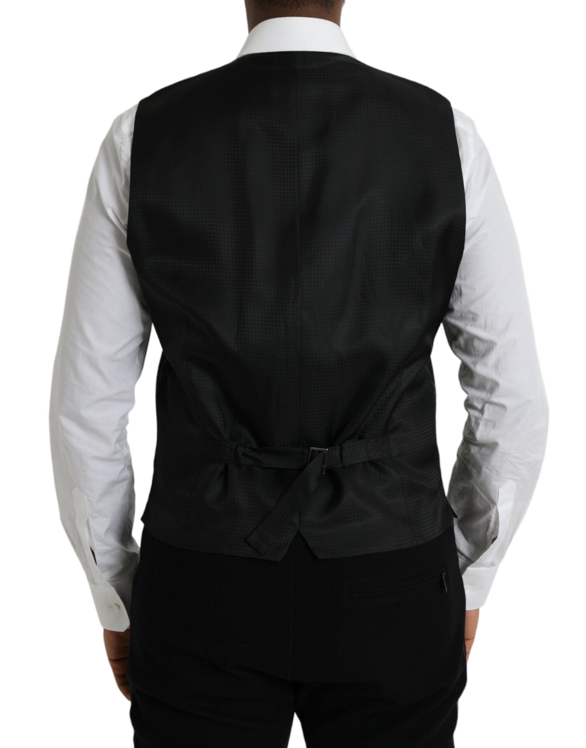 Dolce &amp; Gabbana Schwarze Wollweste, formelle Weste