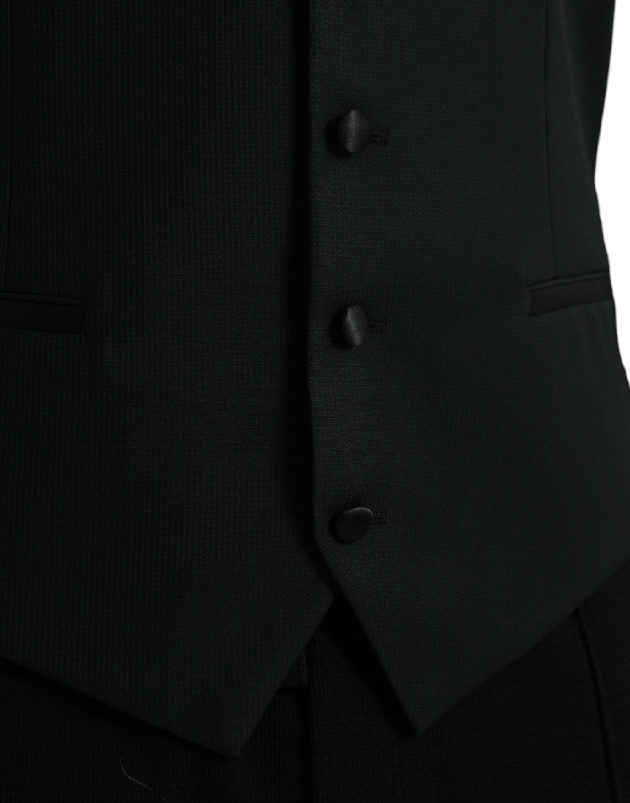 Dolce &amp; Gabbana Schwarze Wollweste, formelle Weste