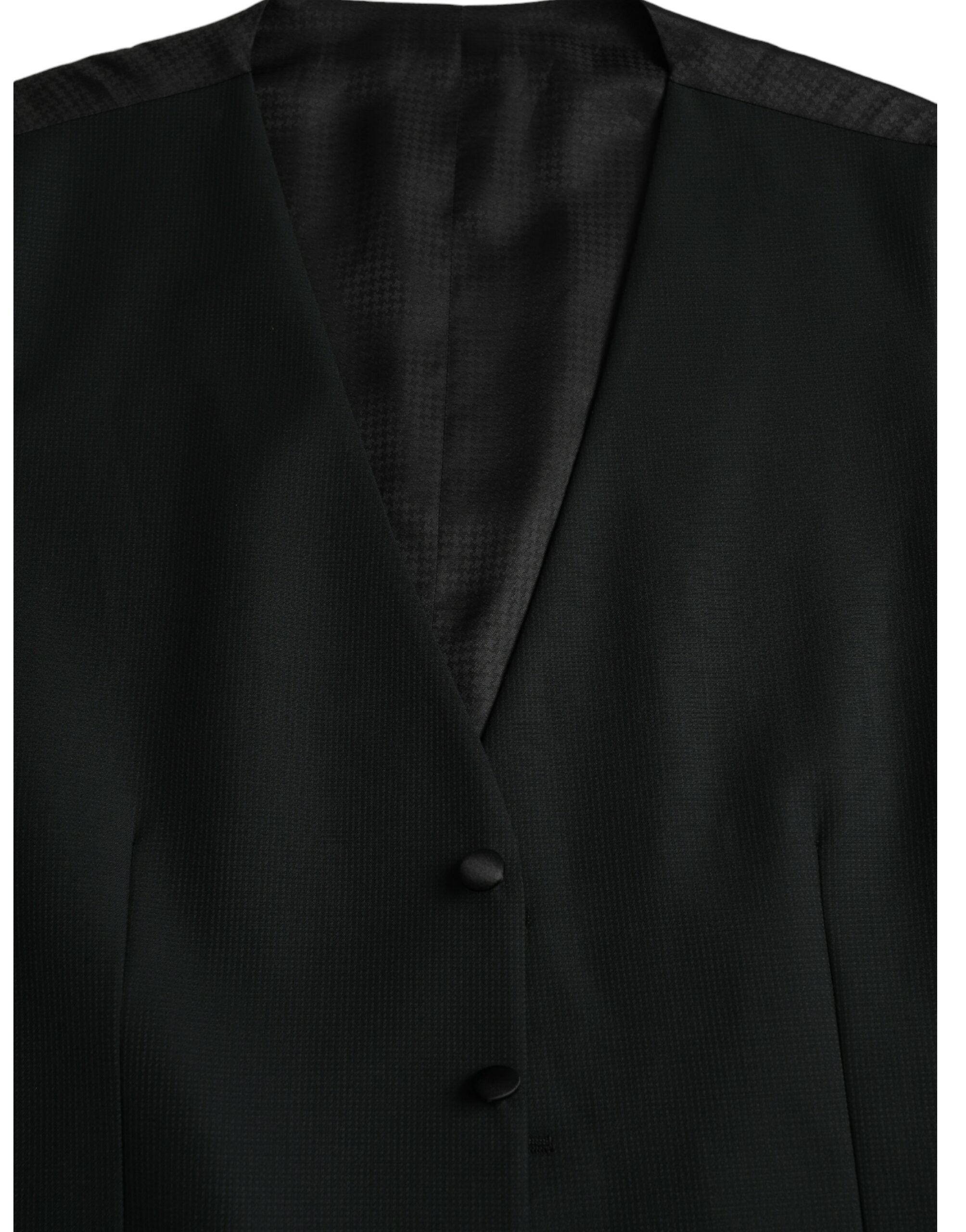 Dolce &amp; Gabbana Schwarze Wollweste, formelle Weste