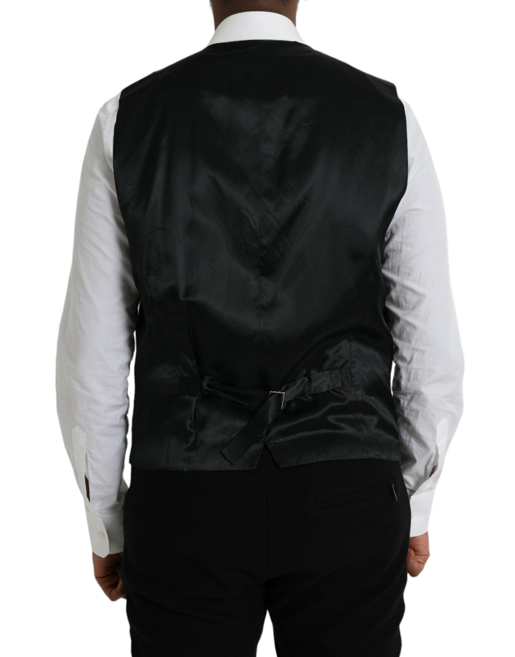 Dolce &amp; Gabbana Schwarze Wollweste, formelle Weste