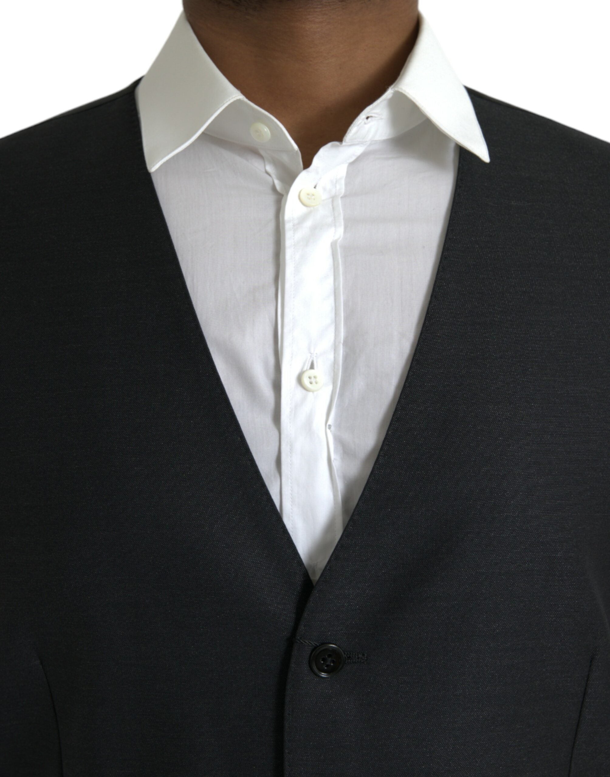 Dolce &amp; Gabbana Schwarze Wollweste, formelle Weste