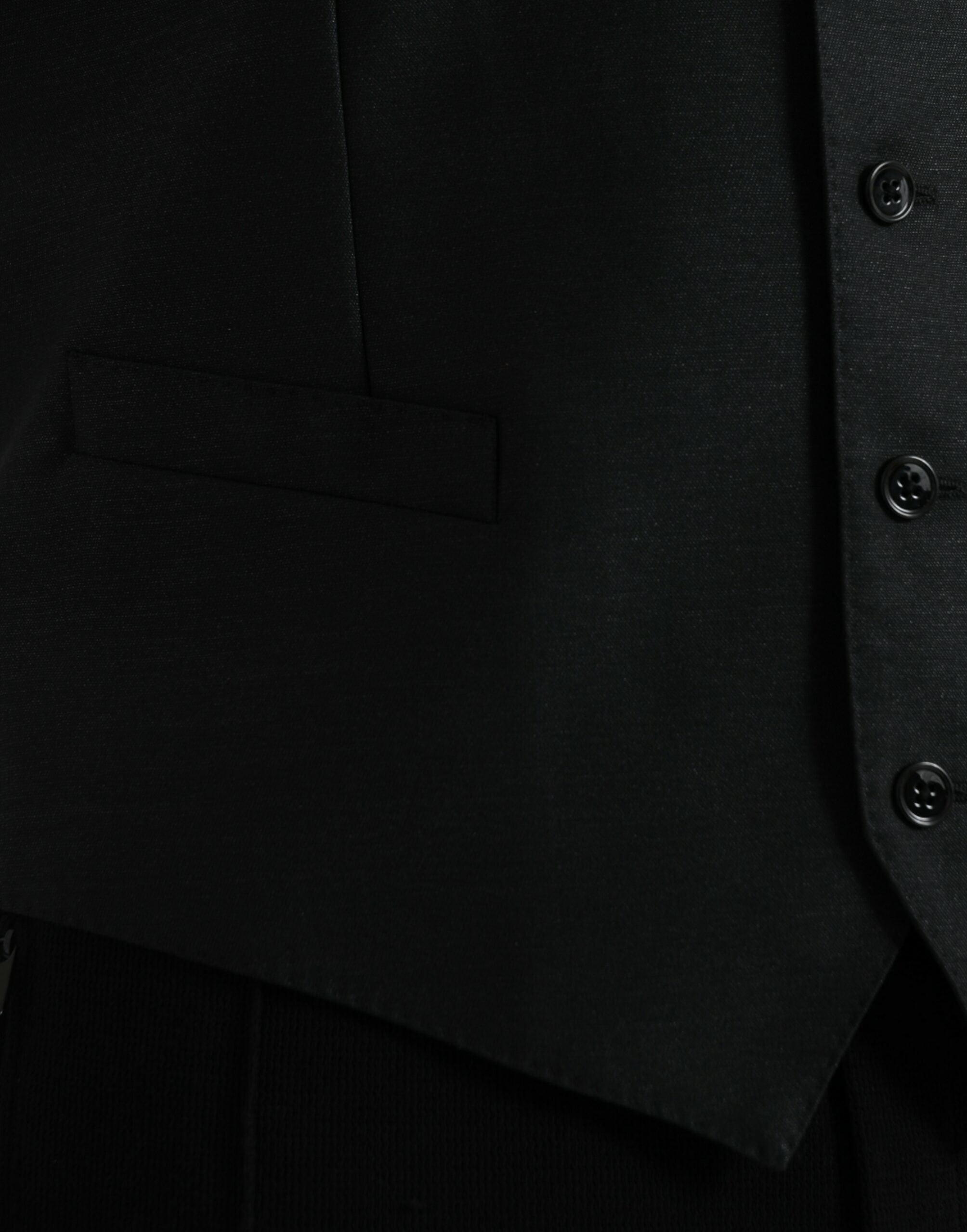 Dolce &amp; Gabbana Schwarze Wollweste, formelle Weste