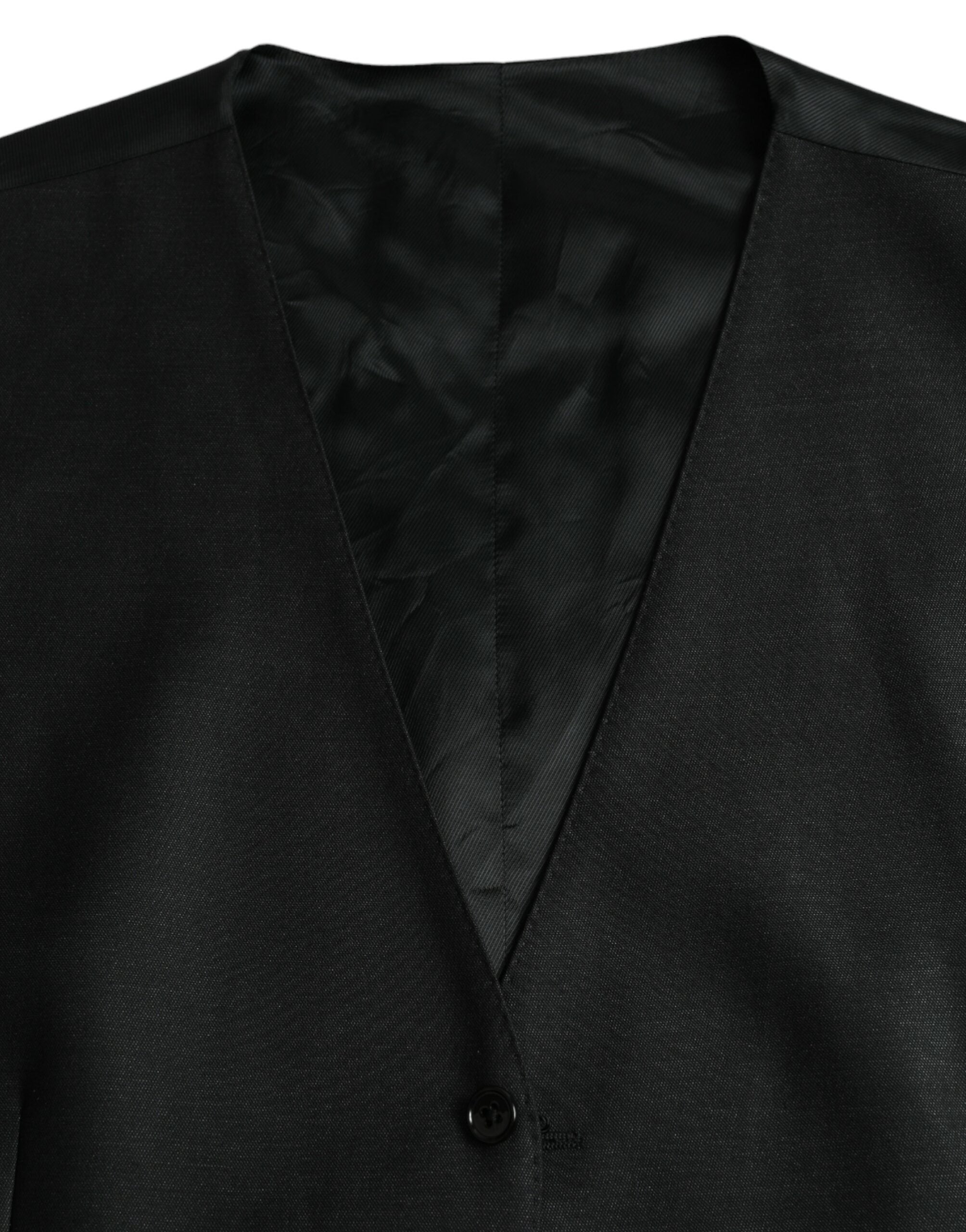 Dolce &amp; Gabbana Schwarze Wollweste, formelle Weste