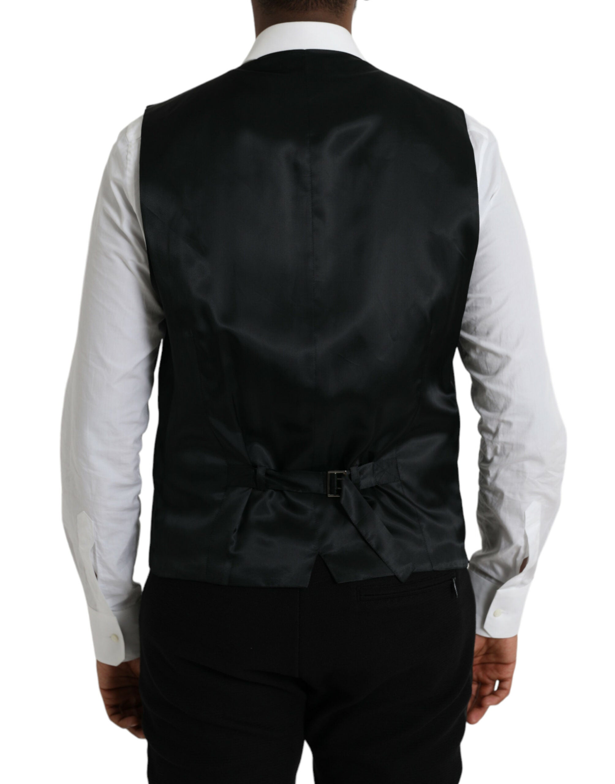 Dolce &amp; Gabbana Schwarze Wollweste, formelle Weste