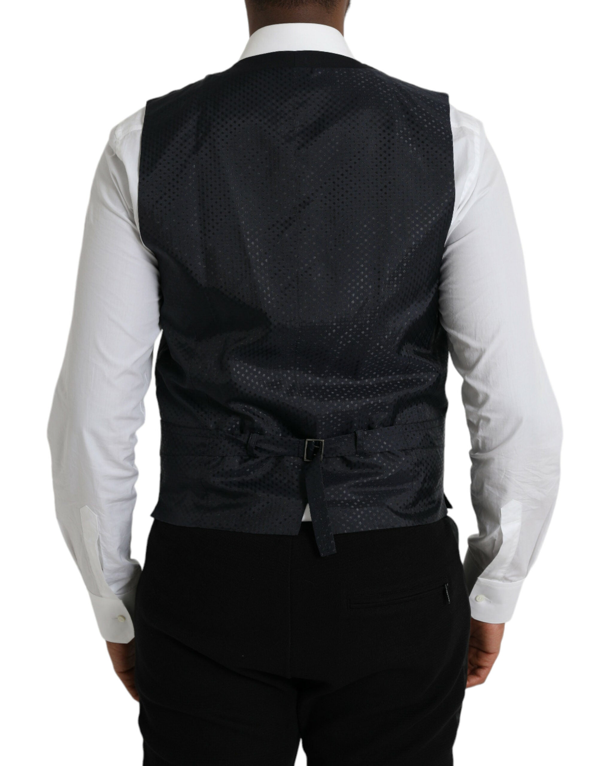 Dolce &amp; Gabbana Schwarze Wollweste, formelle Weste