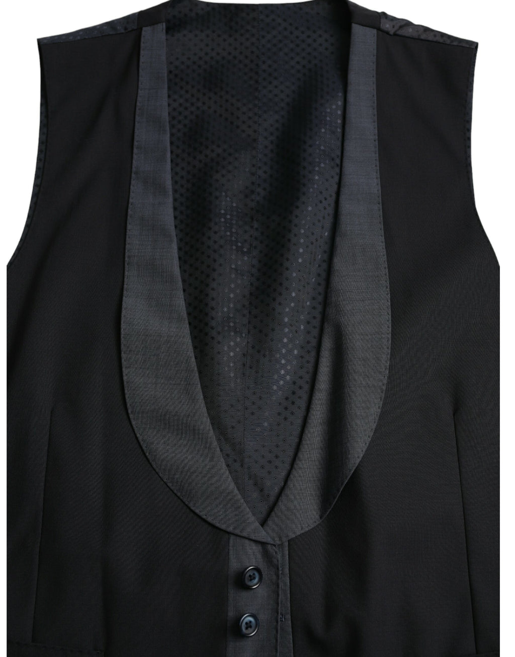 Dolce &amp; Gabbana Schwarze Wollweste, formelle Weste