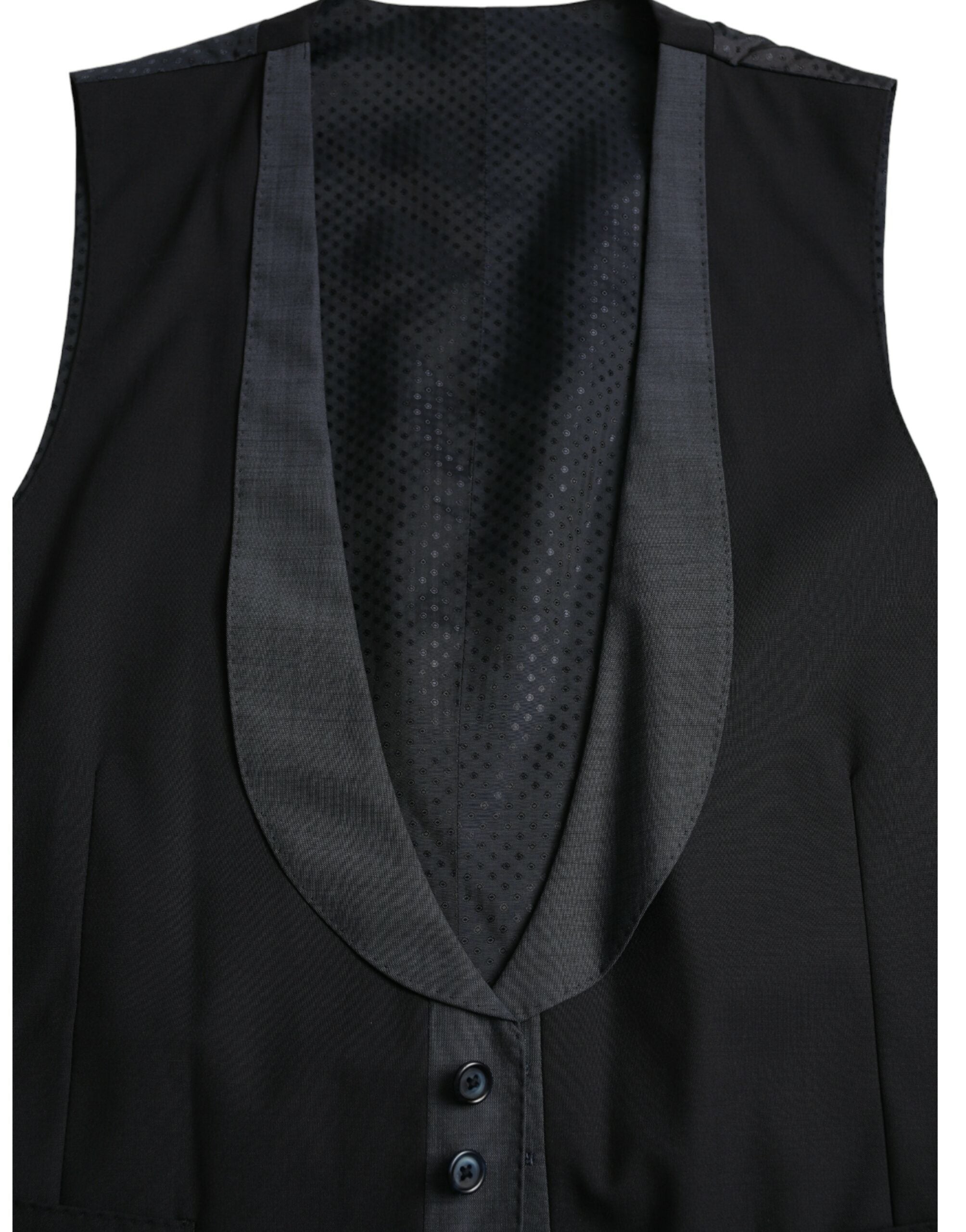 Dolce &amp; Gabbana Schwarze Wollweste, formelle Weste