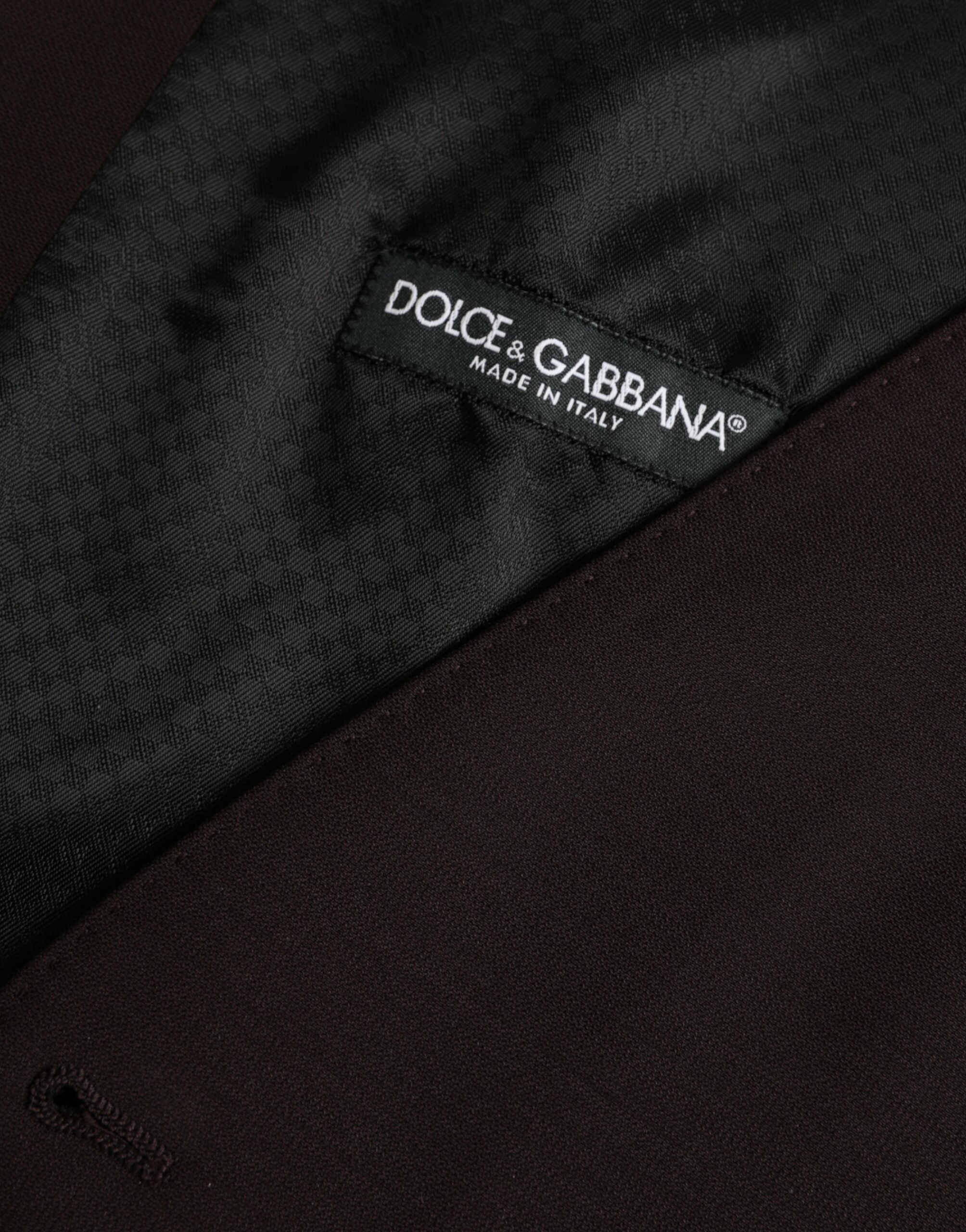 Dolce &amp; Gabbana Braune Wollweste, formelle Weste