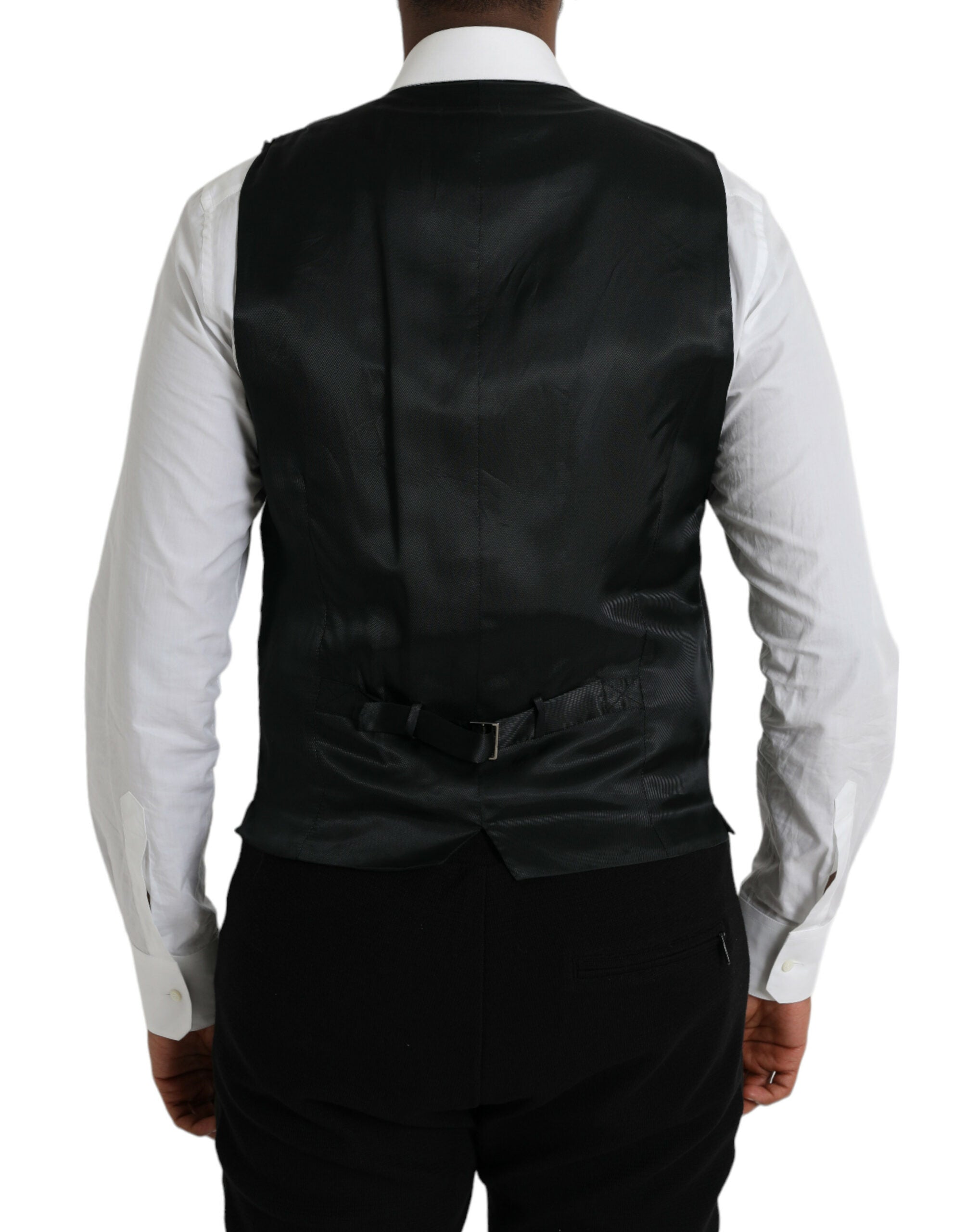 Dolce &amp; Gabbana Schwarze Weste aus Baumwolle, formelle Weste