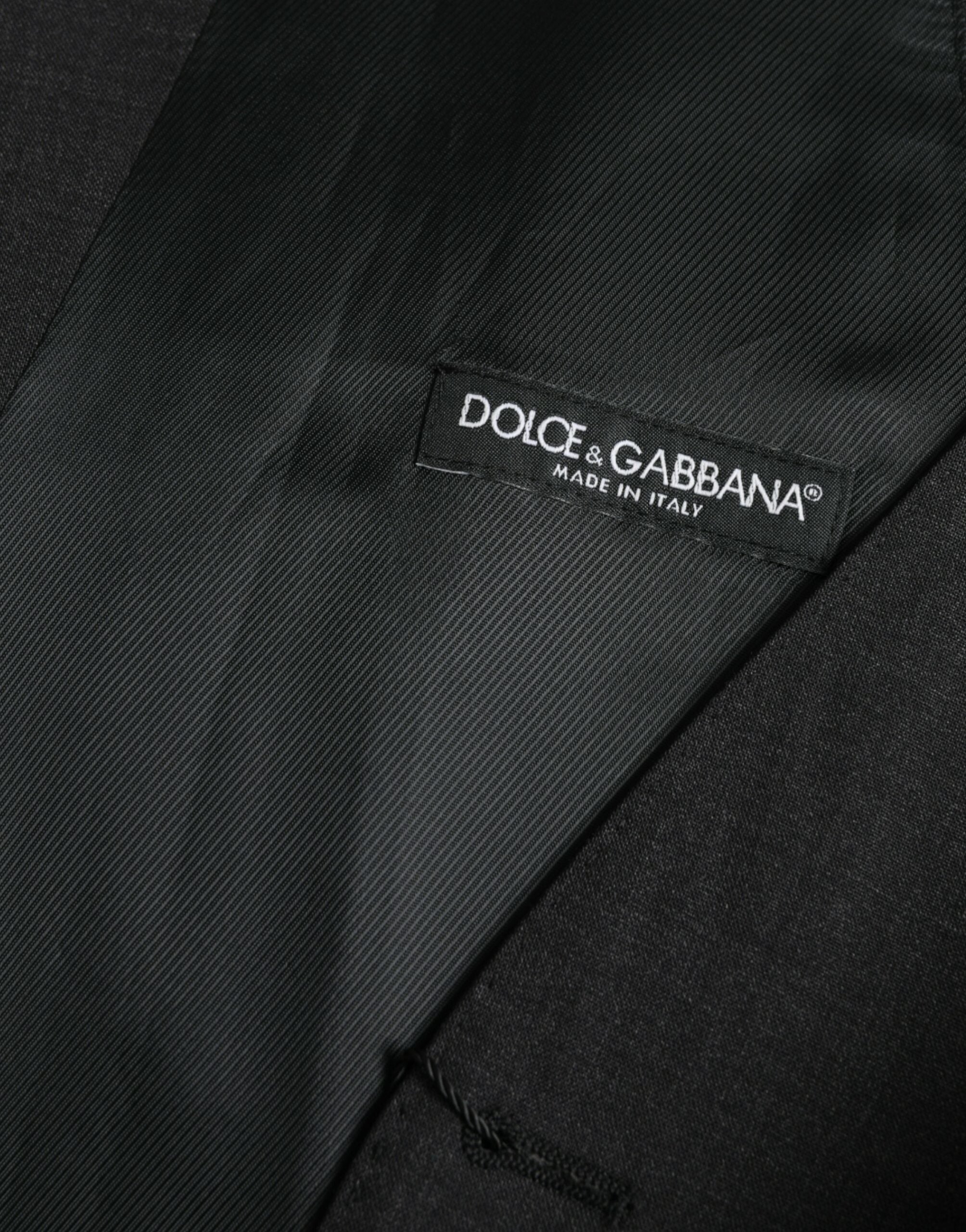 Dolce &amp; Gabbana Schwarze Weste aus Baumwolle, formelle Weste