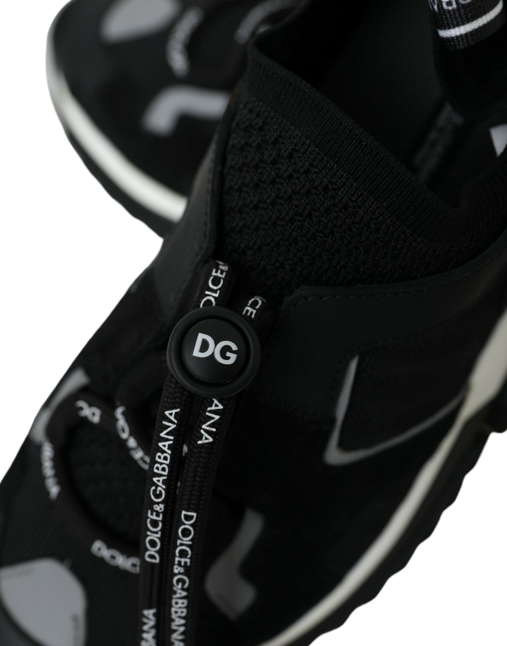 Dolce &amp; Gabbana Sorrento Trekking-Sneakers aus schwarzem Mesh
