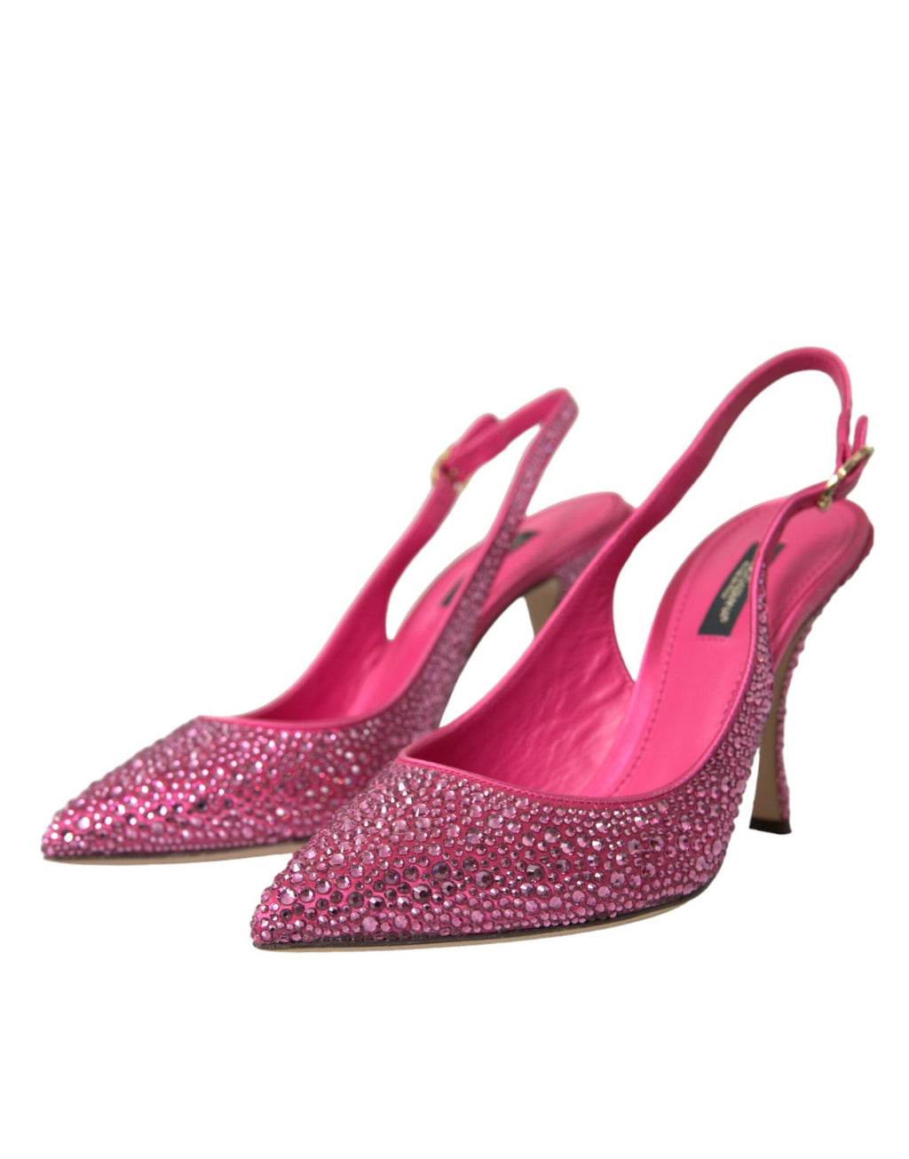 Dolce &amp; Gabbana Rosa Slingbacks Kristall Pumps Schuhe
