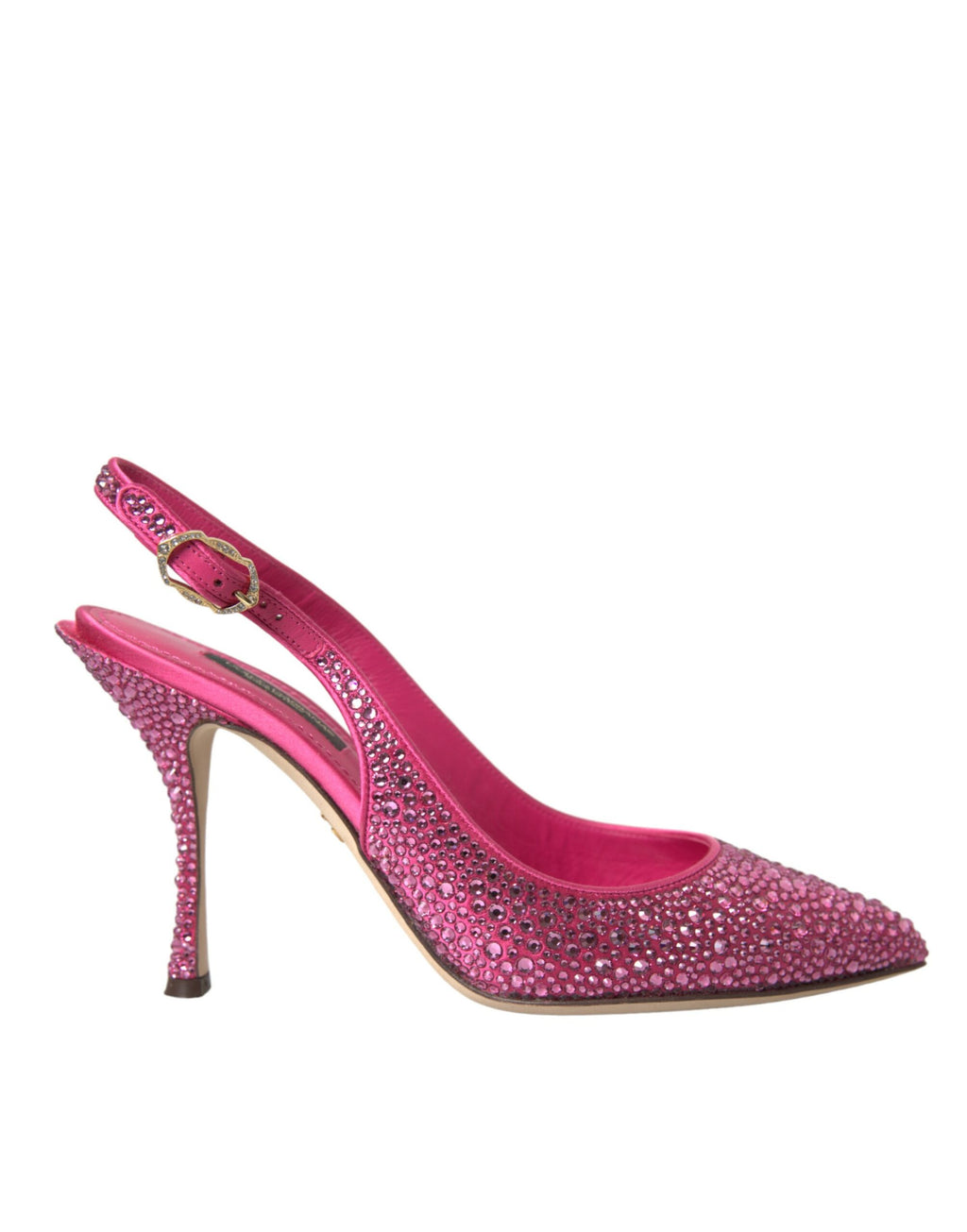 Dolce &amp; Gabbana Rosa Slingbacks Kristall Pumps Schuhe