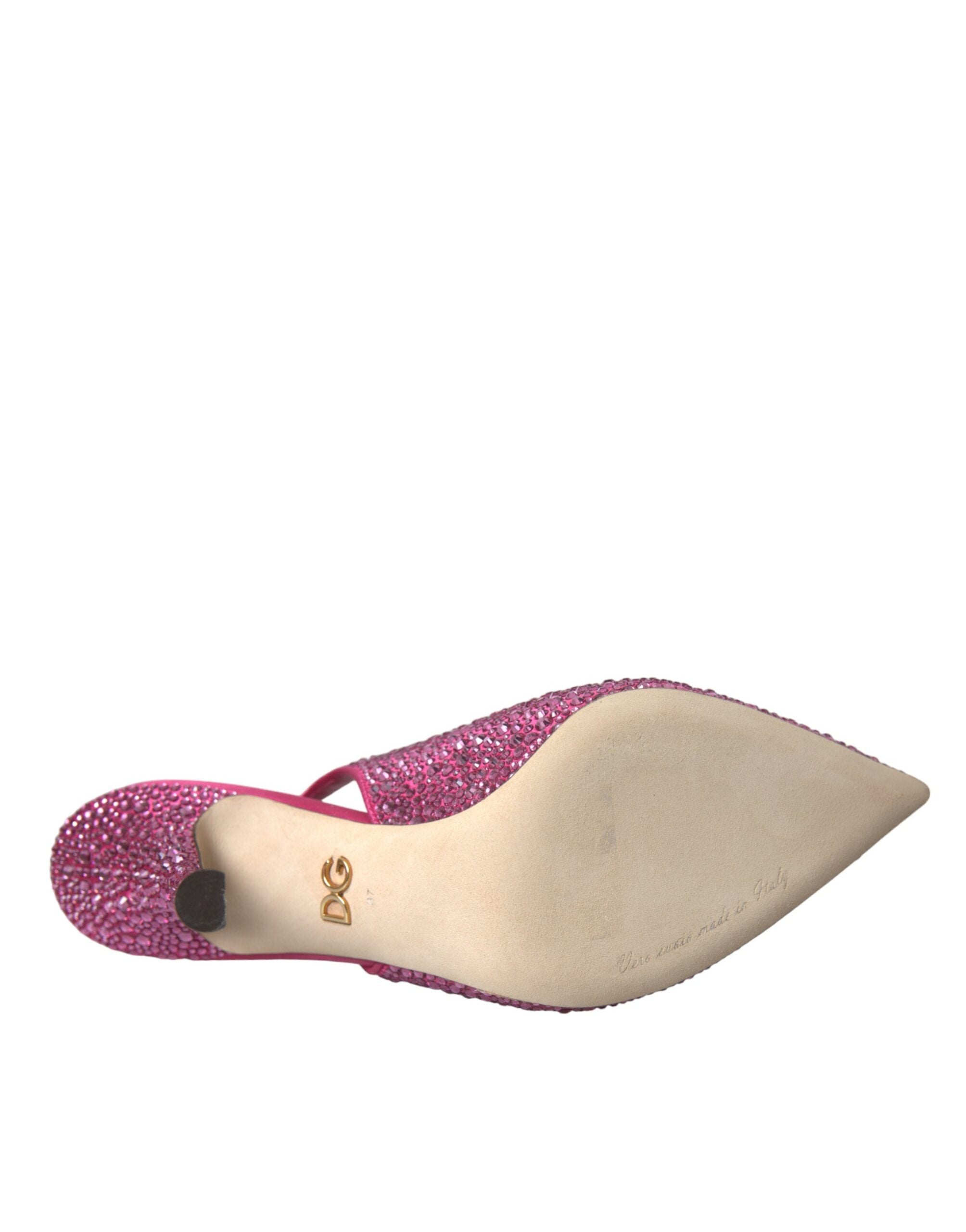 Dolce &amp; Gabbana Rosa Slingbacks Kristall Pumps Schuhe