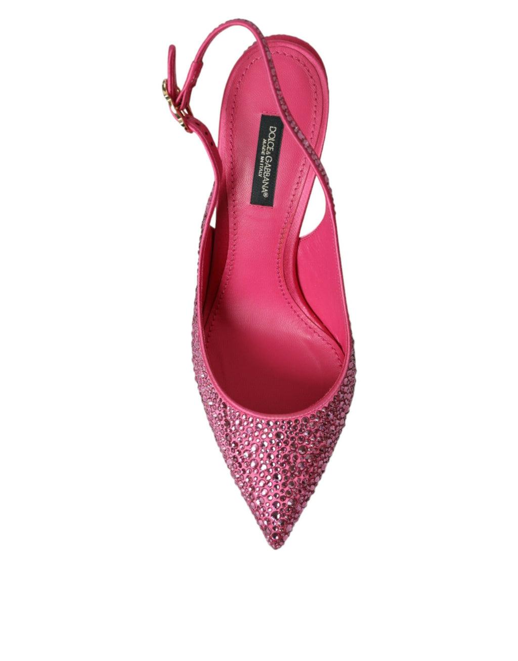 Dolce &amp; Gabbana Rosa Slingbacks Kristall Pumps Schuhe