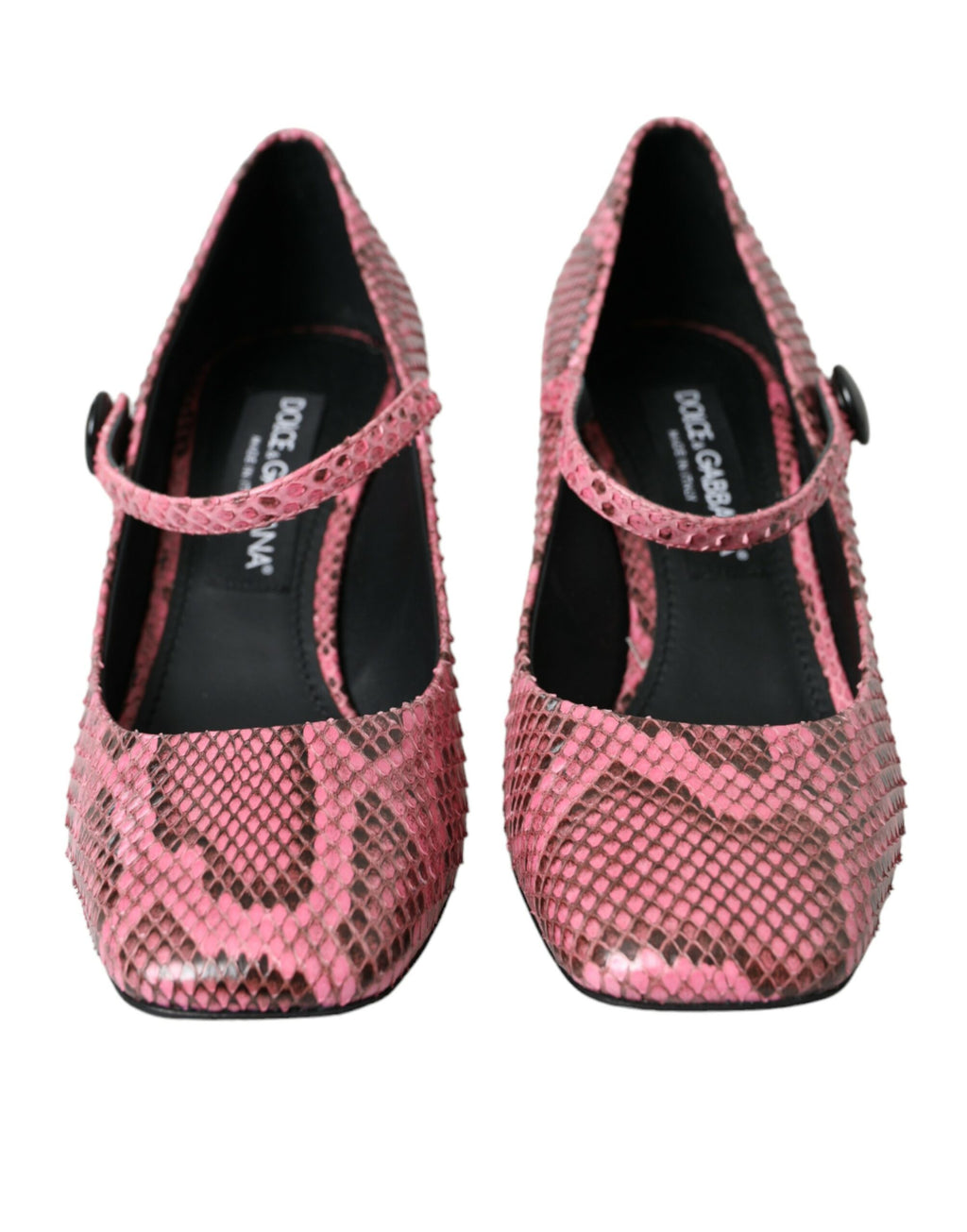 Dolce &amp; Gabbana – Mary-Jane-Absatzschuhe aus rosa Pythonleder