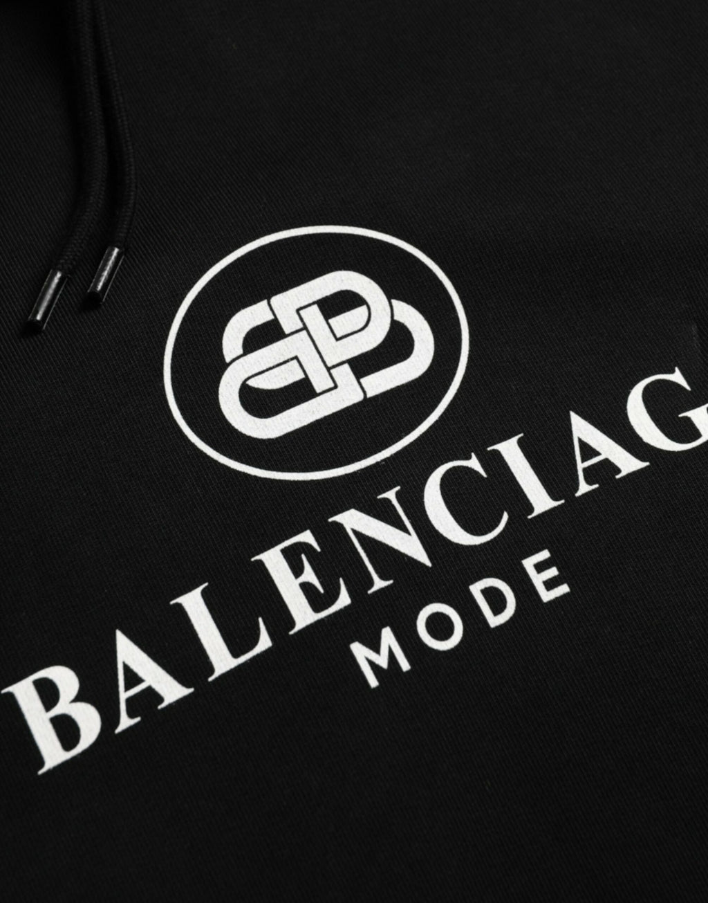 Balenciaga – Schwarzer Kapuzenpullover aus Baumwolle mit Logo