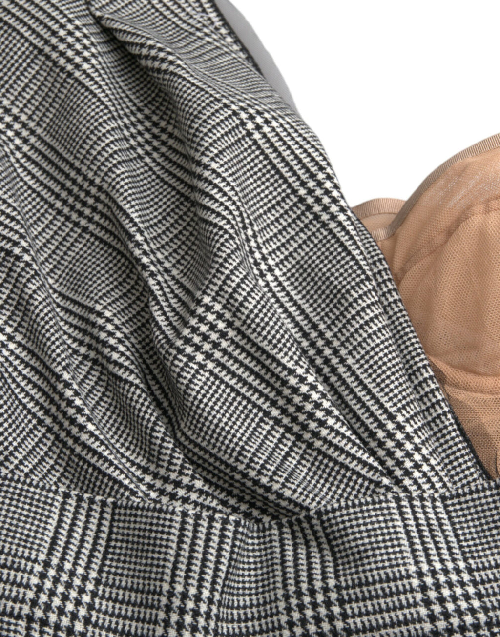 Dolce &amp; Gabbana Grau-Beige mehrlagiges Maxikleid mit einer Schulter