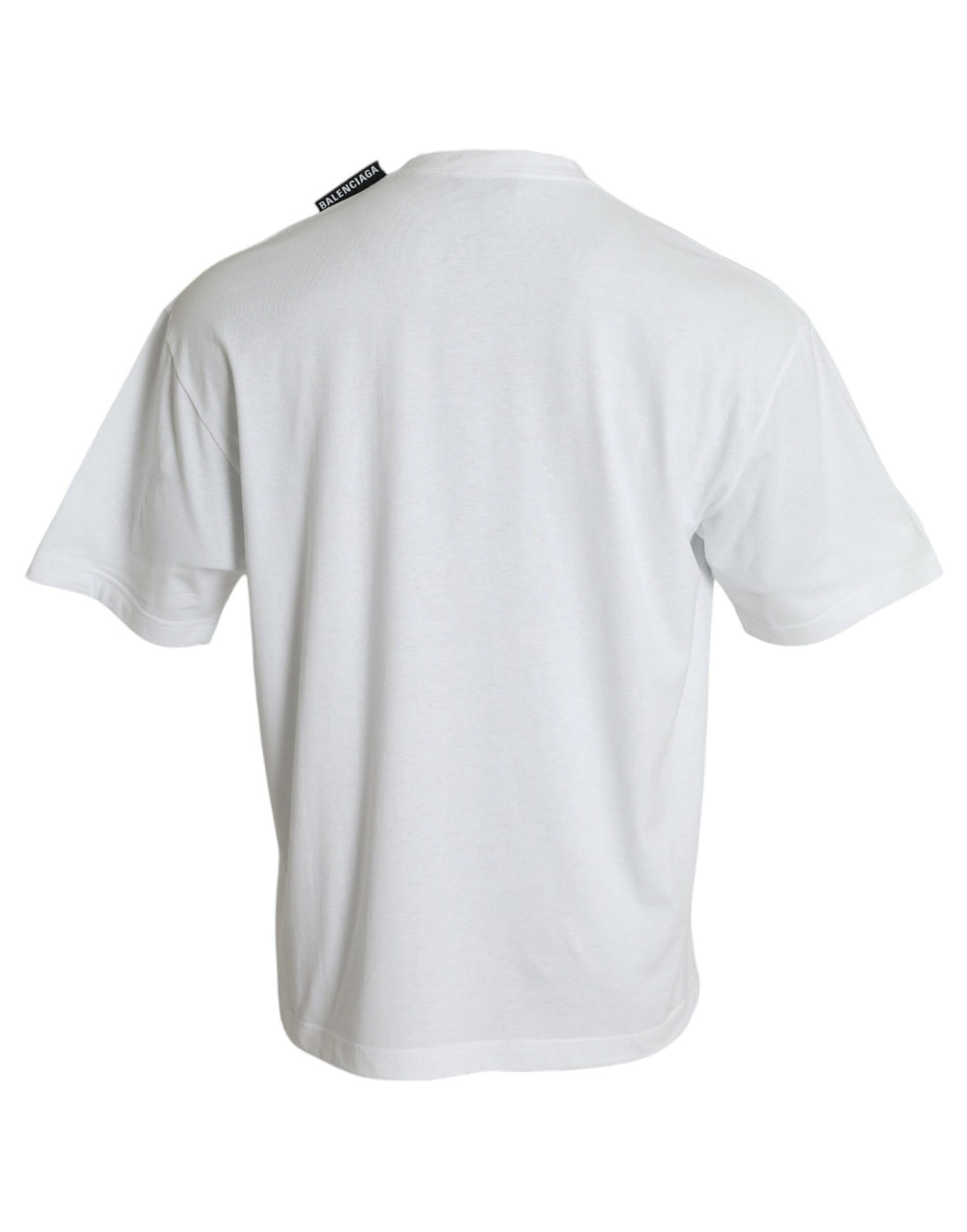 Balenciaga – T-Shirt aus Baumwolljersey mit Rundhalsausschnitt in Off-White