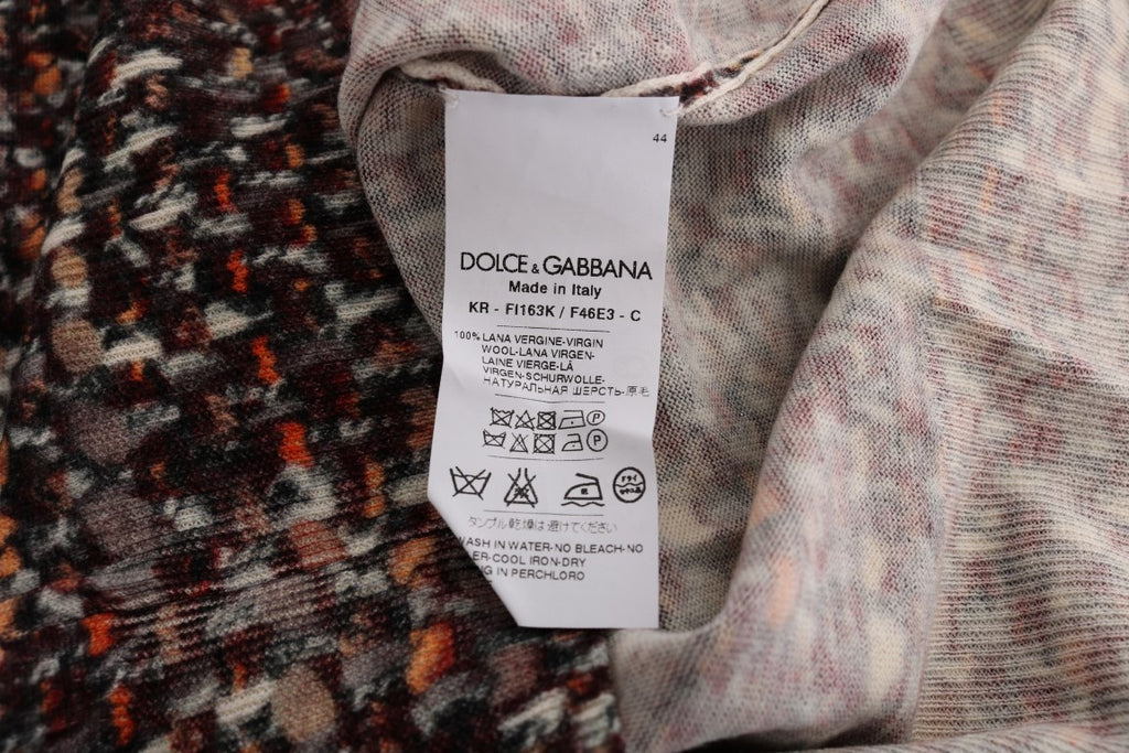 Dolce &amp; Gabbana ärmelloses mehrfarbiges Strick-Wolltop