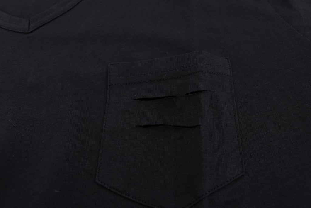 Daniele Alessandrini Schickes blaues Baumwoll-T-Shirt mit V-Ausschnitt