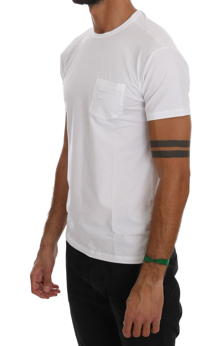 Daniele Alessandrini Elegantes weißes Baumwoll-T-Shirt mit Rundhalsausschnitt