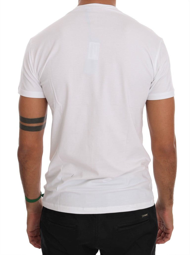 Daniele Alessandrini Elegantes weißes Baumwoll-T-Shirt mit Rundhalsausschnitt