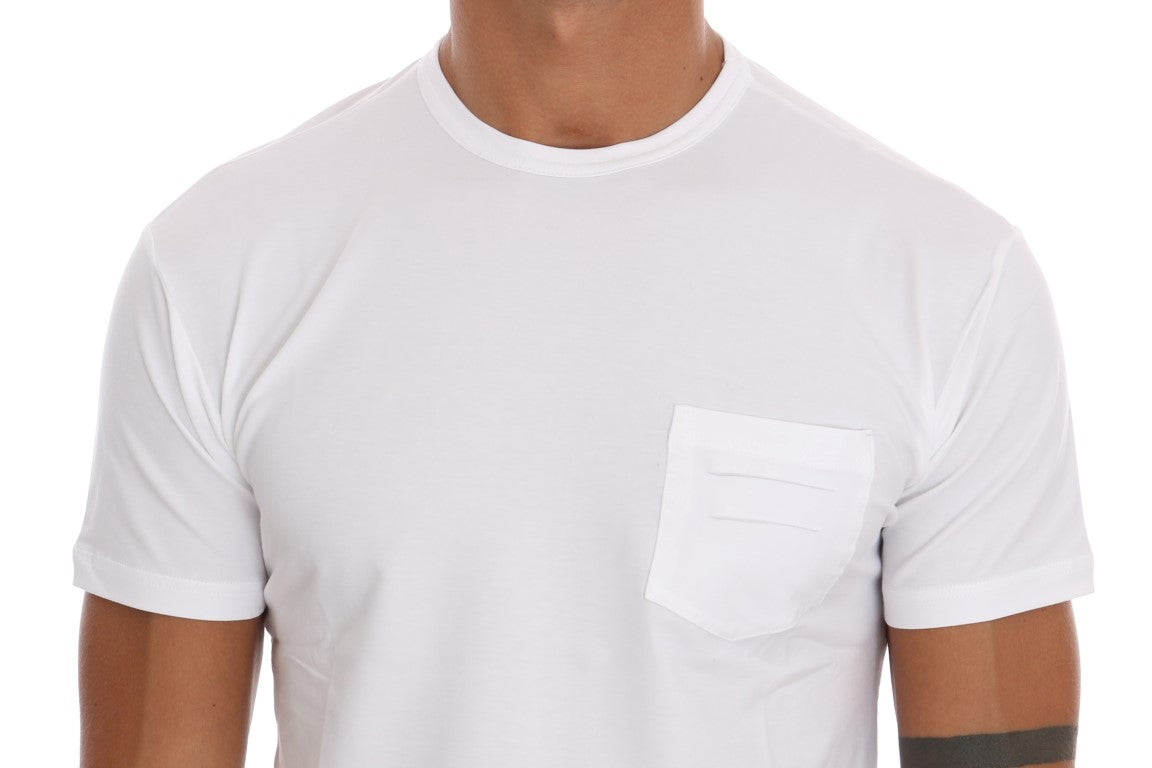 Daniele Alessandrini Elegantes weißes Baumwoll-T-Shirt mit Rundhalsausschnitt