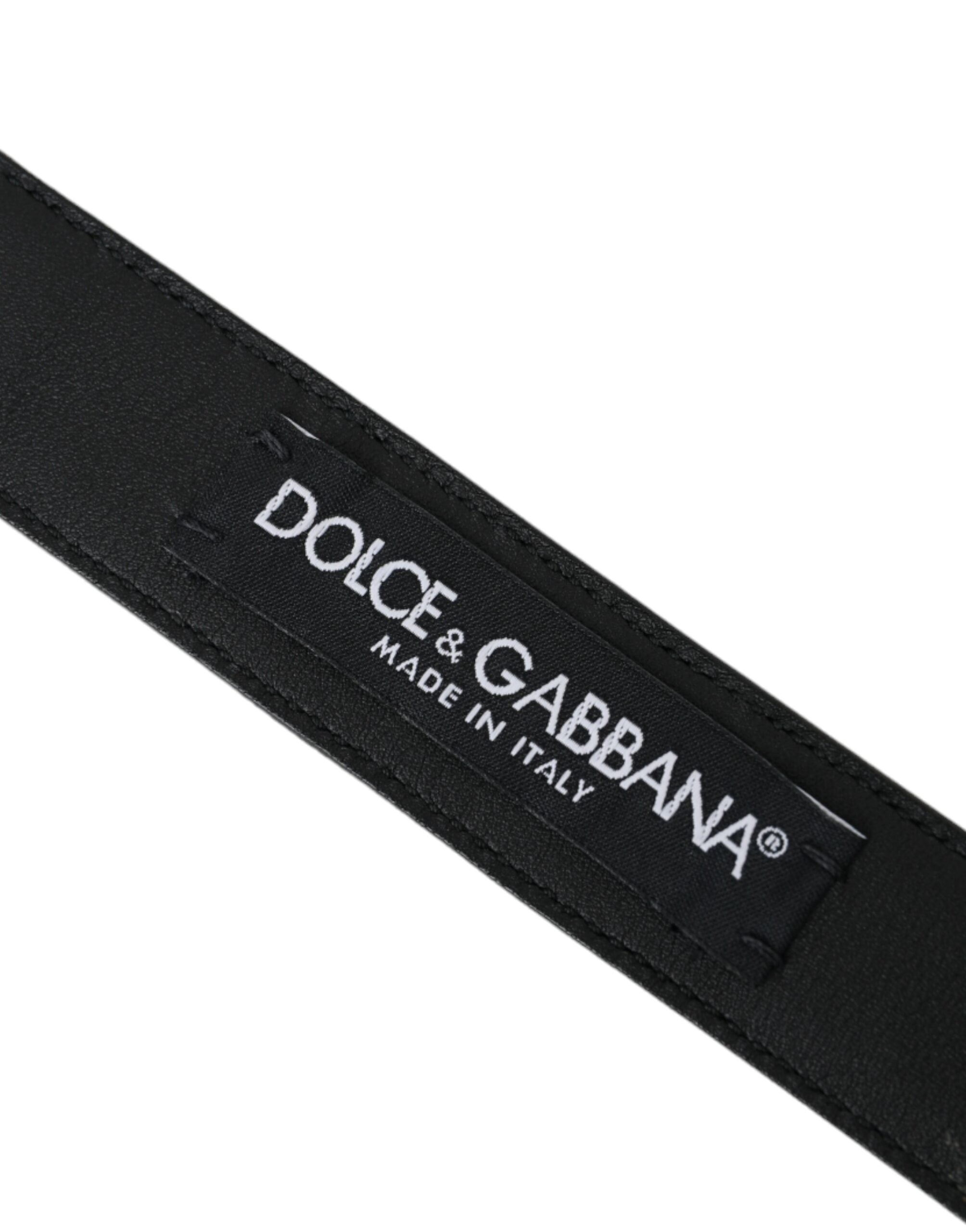Dolce &amp; Gabbana Gürtel aus perforiertem Leder in Dunkelbraun mit Metallschnalle Herren