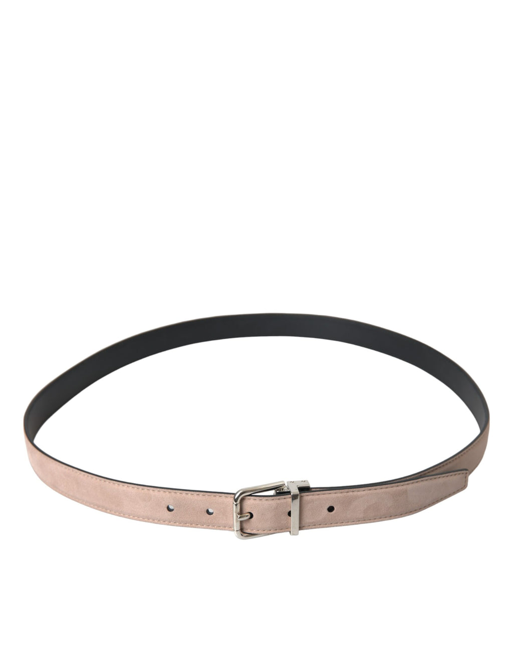 Dolce &amp; Gabbana Herrengürtel aus Wildleder in Beige mit silberner Schnalle
