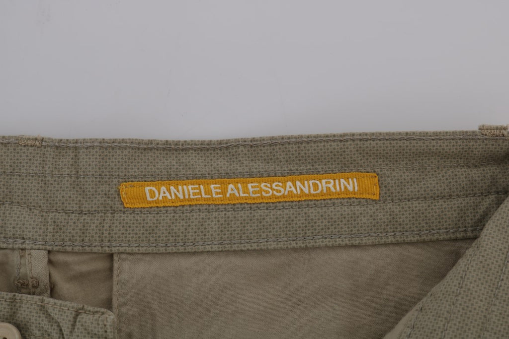 Daniele Alessandrini Beige Baumwoll-Stretch-Slim-Fit-Chinohose