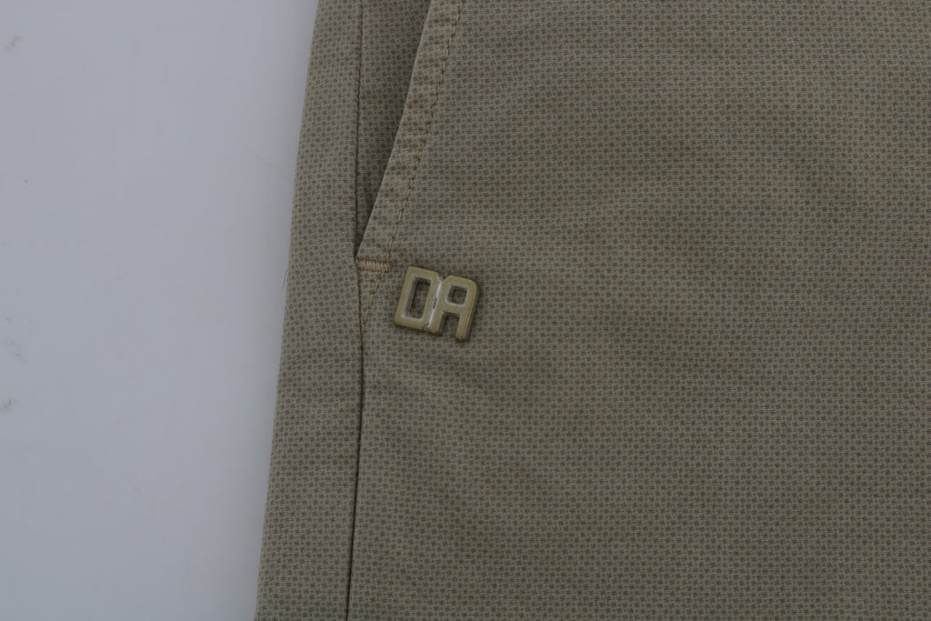 Daniele Alessandrini Beige Baumwoll-Stretch-Slim-Fit-Chinohose