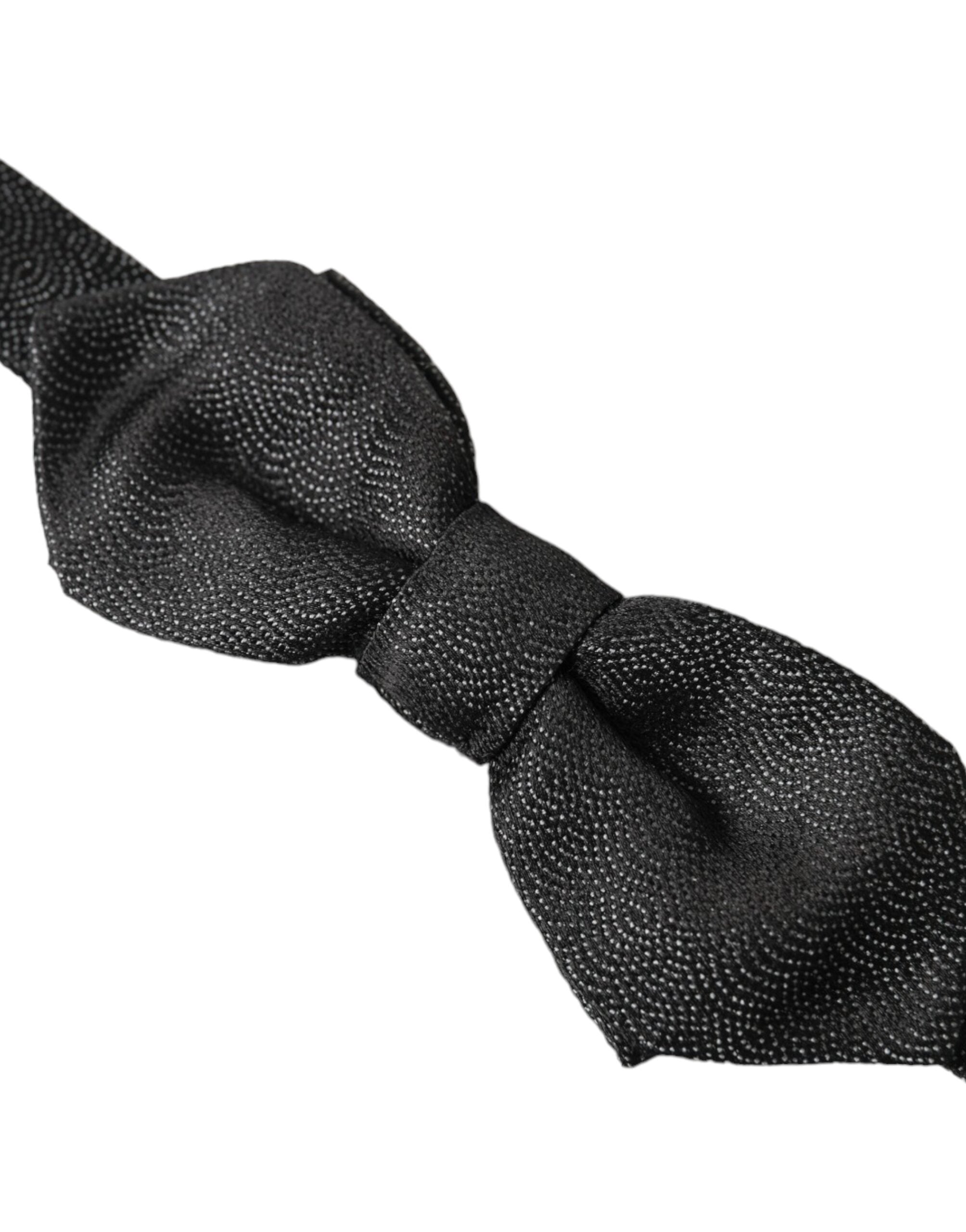 Dolce &amp; Gabbana – Schwarze, verstellbare Herrenfliege aus Seide
